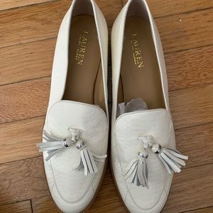 NEW Ralph Lauren Brindy Snakeskin Loafers